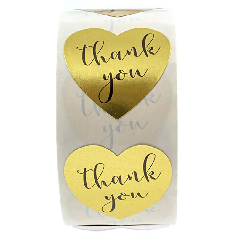 Six Colors Thank You Sticker For Partners Business Seal Labels For Package Appreciation Tag Label For Family Gift To Friend