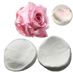 New Rose Petals Veiner Flower Silicone Cake Mold Meridians Simulation Gum Paste Candy Sugar Fondant Clay Moulds Cake ToolM2302