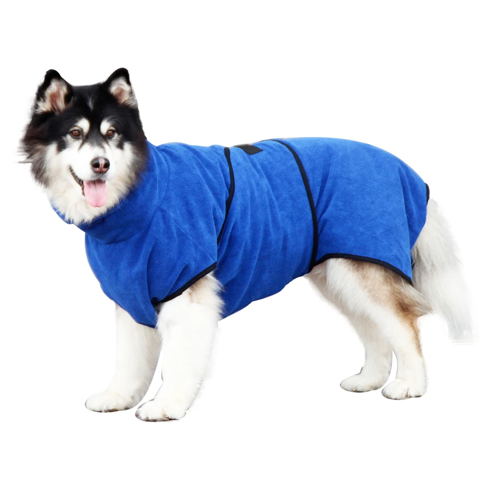 New Bathrobe For Dog Drying Towel Microfiber Quickly Absorbing Water Bath Towel Cat Hood Pet Bath Towel Grooming Pet Product