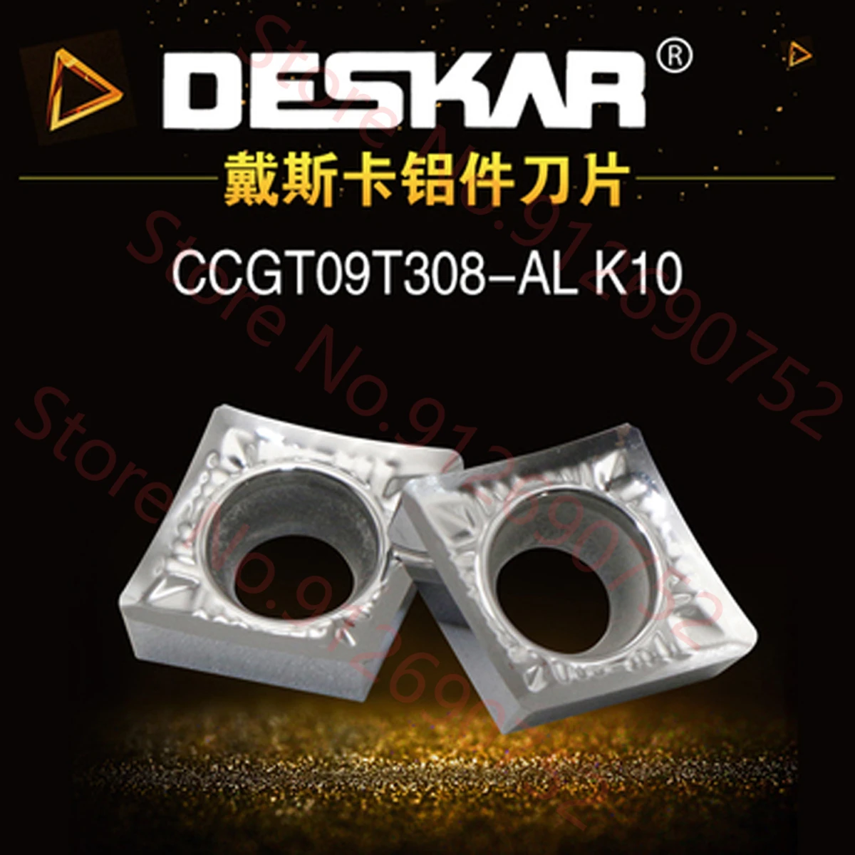 CCGT09T302 CCGT09T304 CCGT09T308-AL K10 DESKAR CARBIDE INSERT