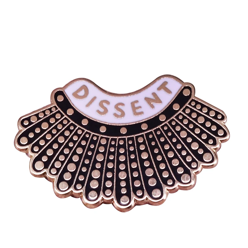 Ruth Bader Ginsburg Dissent collar brooch women political equality jewelry aesthetic collection