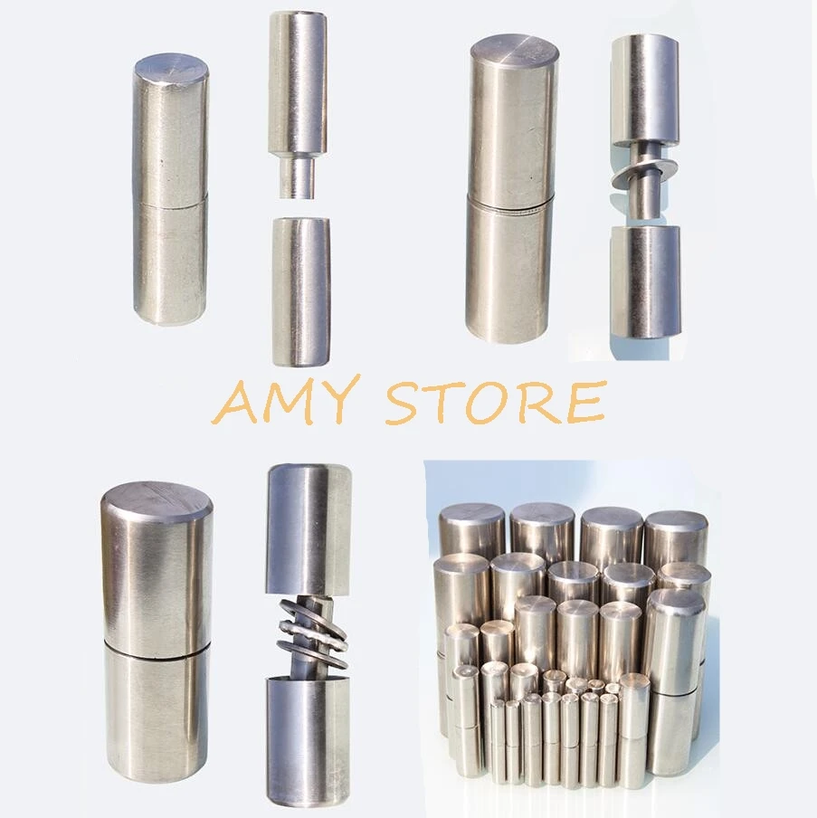 304# Stainless Steel Barrel Hinge Heavy Duty Cylindrical Hinges Welding Home Gate Door Window Metal Box With/without Bearings