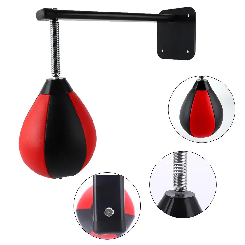 Boxing Ball PU Punching Speed Ball Iated Pear Boxing Bag Wall Hanging Boxing Speed Ball For Fitness Sports Training Equipment