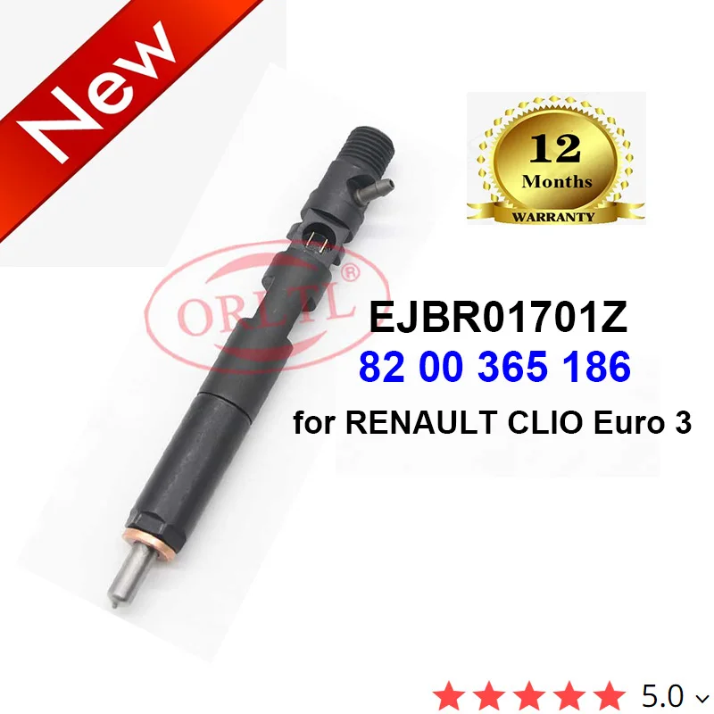 

ORLTL Diesel Fuel Injector EJBR01701Z 82 00 365 186 Nozzle 8200365186 for FORD FOCUS Euro 3