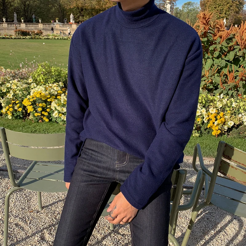

Men's autumn and winter cotton turtleneck sweater Korean style sweater trend all-match casual personality bottoming shirt