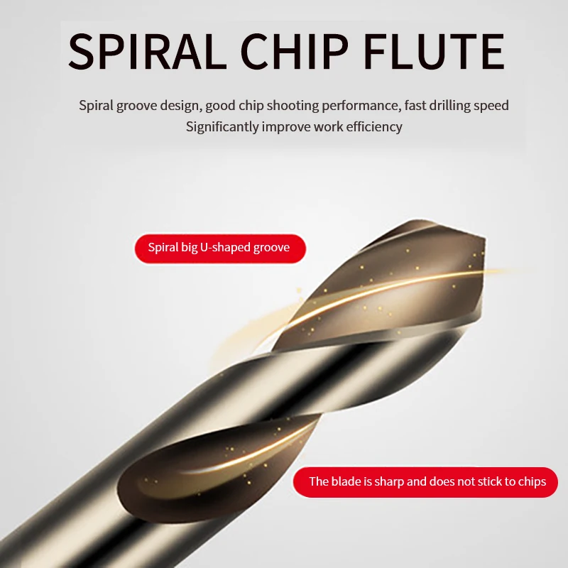1PC Double Twist Set Mata Bor Perforated Cobalt Steel Alloy M35 HSS เกลียวเครื่องมือเจาะโคบอลต์สแตนเลสสำหรับโลหะไม้