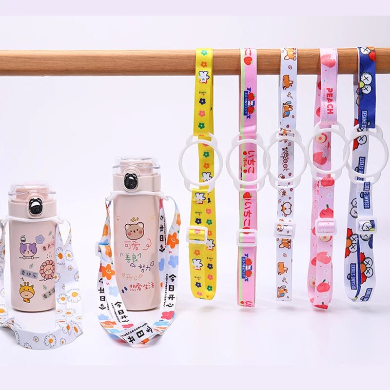 

Cute and practical water bottle, cartoon lanyard, easy to carry, durable and many styles