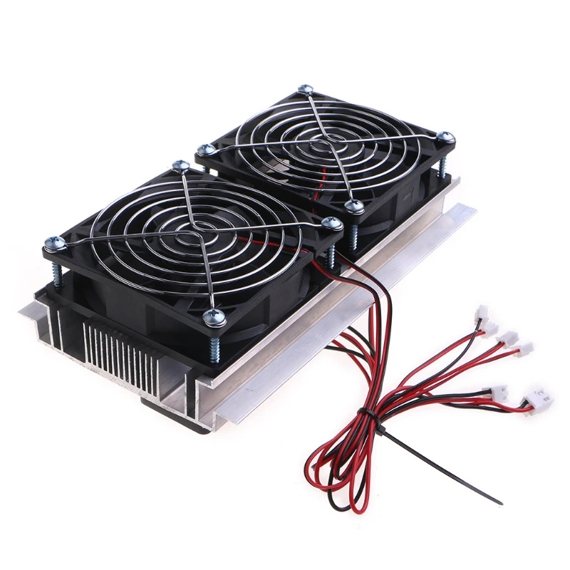 DIY Peltier Cooler Kit 12V Semiconductor Thermoelectric Cooler Cooling System Heatsink Module +Fan for Big Refrigerator