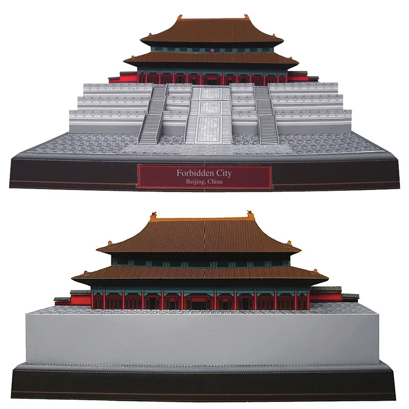 China cidade proibida mini modelo de papel 3d casa papercraft diy arte origami construção adolescentes adulto artesanal artesanato brinquedos QD-196