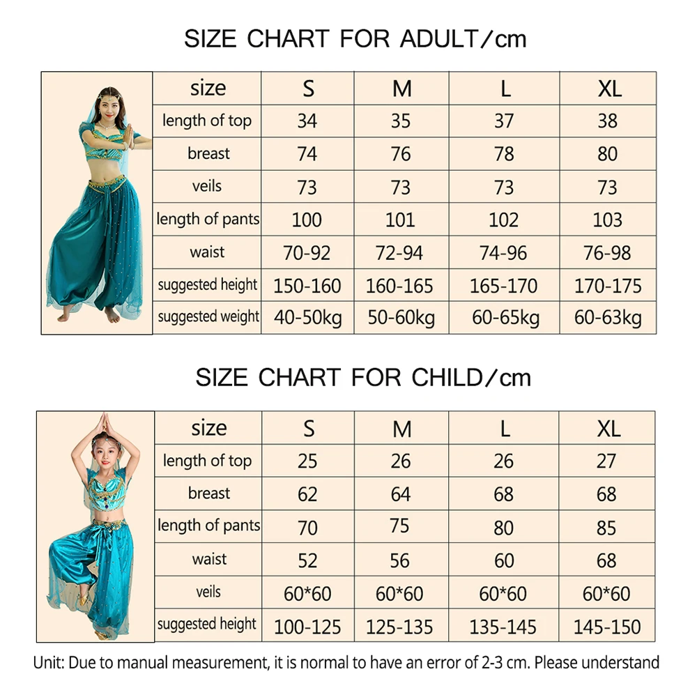 Jasmine Costume Women Aladdin Halloween Outfit Belly Dance Princess Jasmine Costume Adults Festival Arabian  Party Cosplay