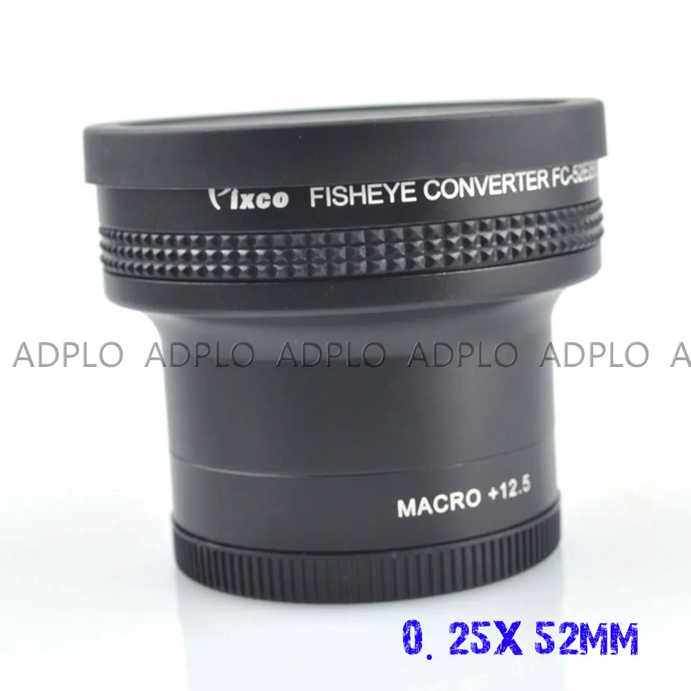 Pixco 52MM 0.25X Super Macro Wide Angle Fisheye Lens thread lens For Canon Fuji FX NIKON PENTAX DSLR SLR Camera