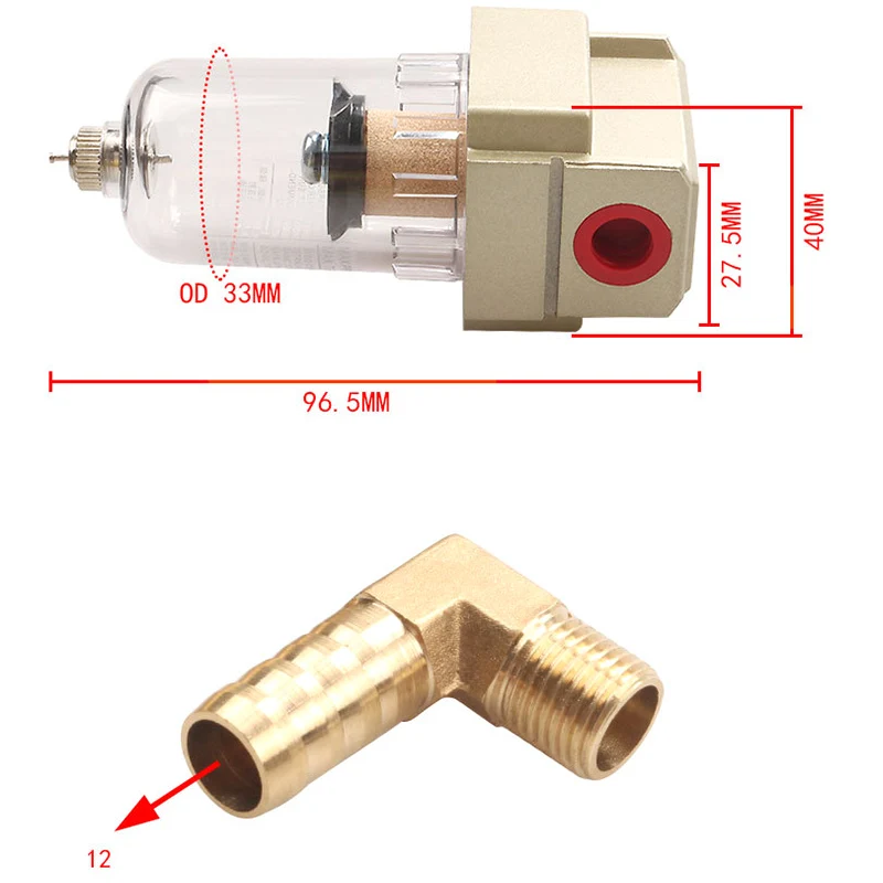 Universal 6/8/10/12mm Car Auto Engine Oil Separator Catch Reservoir Tank Can Filter Out Impurities Engine Oil and Gas Separator