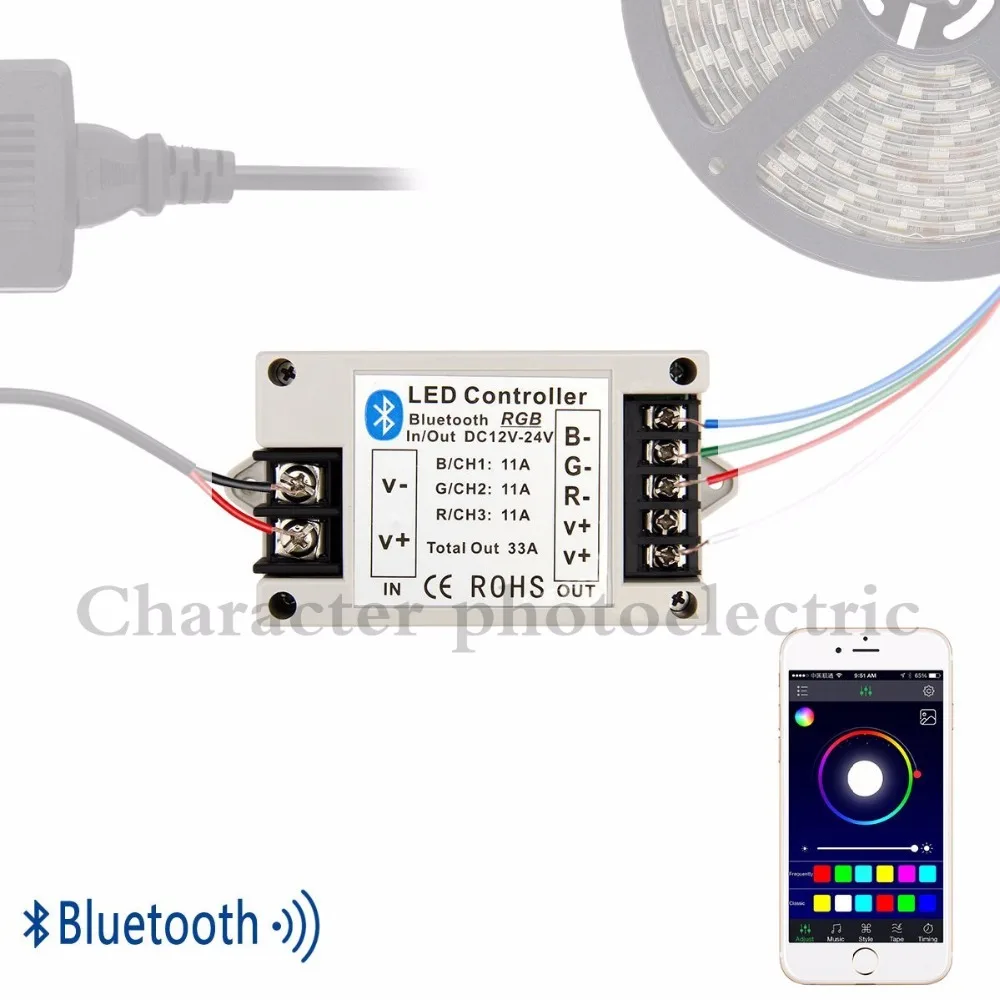 

5 шт. новый DC 12 В 24 В 33 А 42A ios/android смартфон Bluetooth RGB RGBW светодиодный контроллер BT беспроводная светодиодная лента