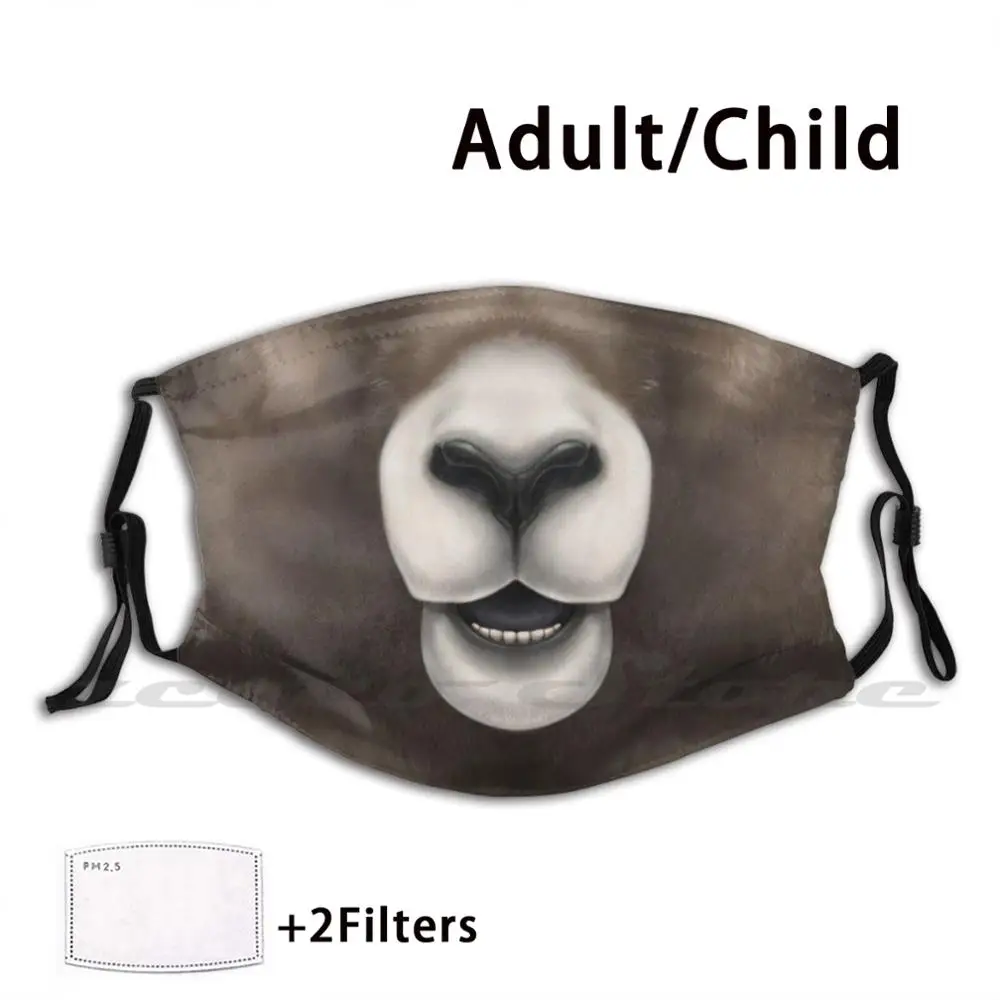 

Bighorn Sheep Face Custom Pattern Washable Filter Pm2.5 Adult Kids Mask Bighorn Sheep Animal Face Furry Hoofer Anthro Ovine