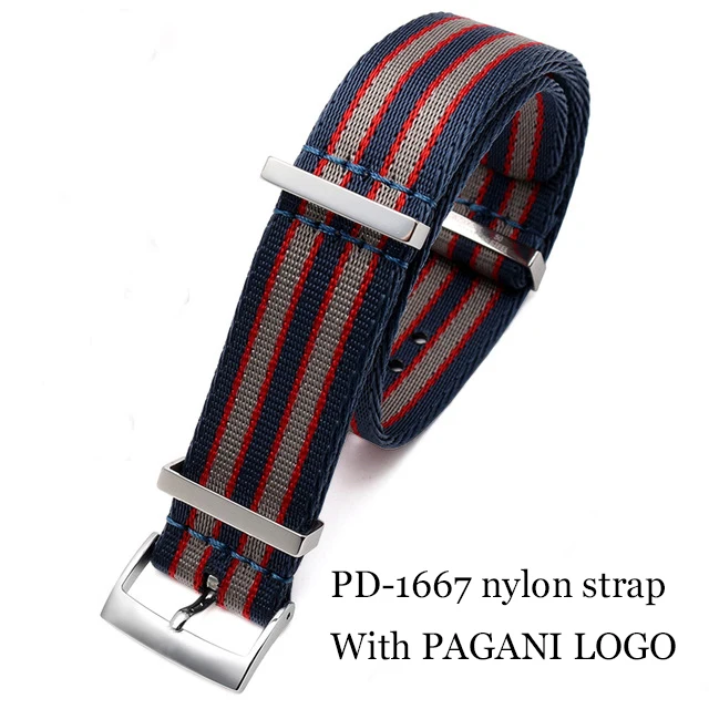 PAGANI DESIGN PD-1667 model Original Strap Stainless steel strap Rubber nylon strap 20mm