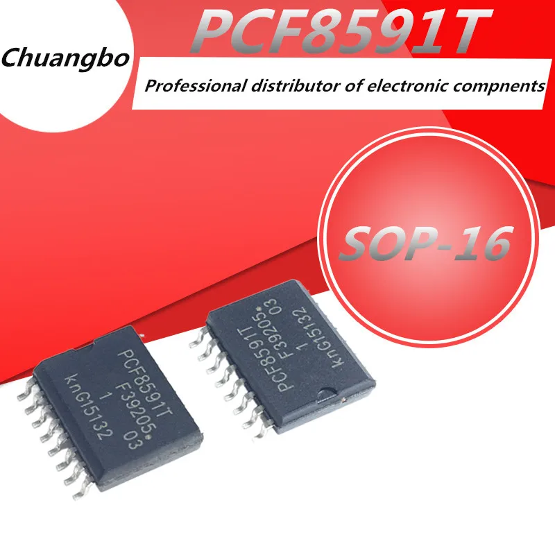 1PCS PCF8591 PCF8591T PCF8591AT 8-bit analog-to-digital digital-to-analog converter SOP-16 patch 16 feet