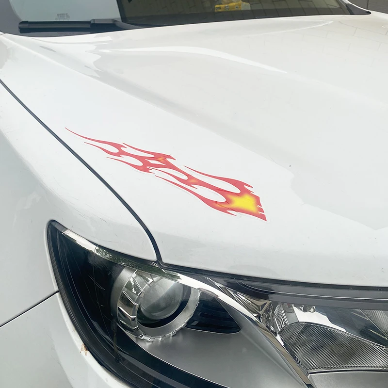 39CM Big Size Waterproof Flame Decal for Car Motorcycle ATV Vehicle Fire Sticker Auto Car Styling