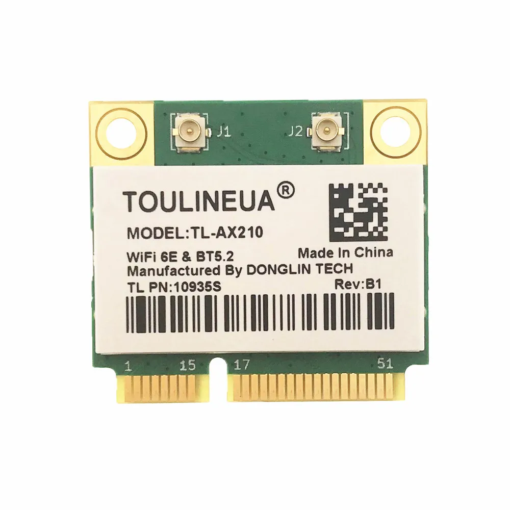 For AX210HMW Inte 7260HMW 7265HMW 8260D2W 8265HMW 876M Dual Band Fit for Bluetooth Wifi Mini PCI-E Card AX3000H