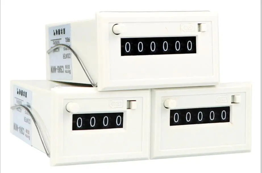 CSK6-NKW 4/5/6 digit Electromagnetic counter with manual lock, reset button DC 24V AC 220V 110V CSK4-NKW CSK5-NKW CSK