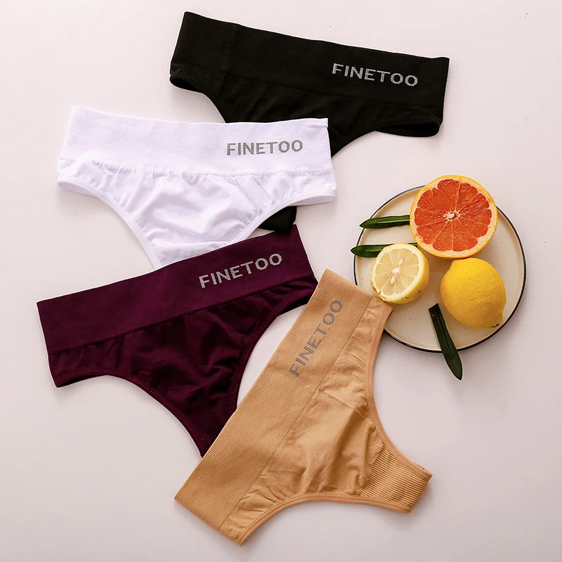 2PCS/Set Underwear G-String Underpant Bodyshaper Women Panty Female Panties Lingerie T-back Seamless Thongs High Waist M-2XL