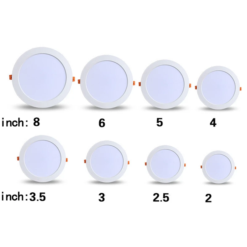 Driverless LED Đèn LED Downlight Âm Trần Tròn SMD 2835 3W 5W 7W 9W 12W 15W 18W 24W 30W AC220V Đèn LED Âm Trần Chiếu Điểm Phòng Ngủ Chiếu Sáng Trong Nhà