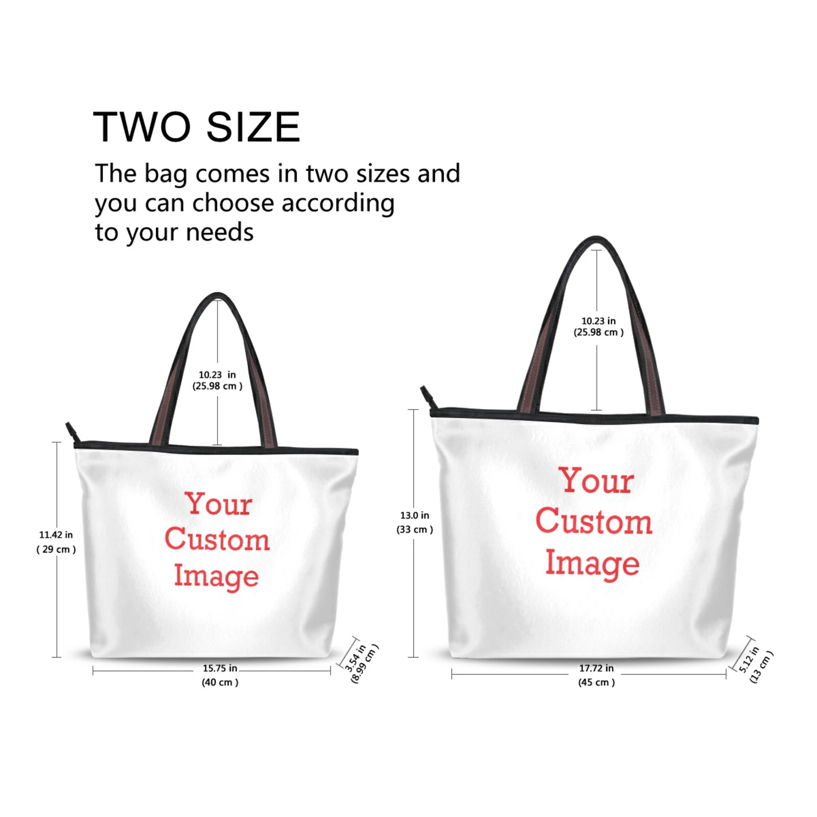 New Women Shopping Bag Female Canvas Zipper Shoulder Bag Storage Custom Pattern Handbag Reusable Foldable Eco Grocery Totes