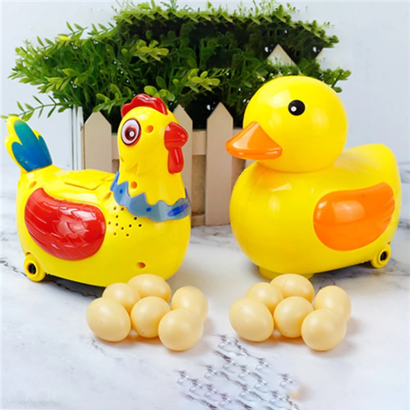 1Pcs Funny Turtle Bird Hen Walk Laying Eggs Electric Singing Luminous Children Entertainment Toys Cute Make Child Happy Toy