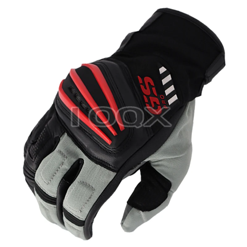 Preto vermelho motocross rally luvas para bmw gs1200 motorrad ciclismo equipe de corrida luvas de couro