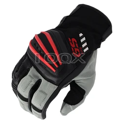 Gants de rallye de Motocross, en cuir, rouges et noirs, pour équipe de cyclisme de BMW GS1200