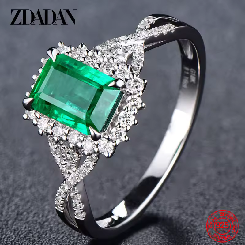 Zdadan 925 קסם סטרלינג כסף סטרלינג טבעת עבור נשים מסיבת אופנה מתנה אירוסין
