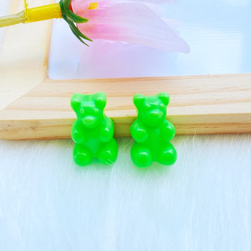 30 pçs misturado mini bonito dos desenhos animados animais urso plana volta resina cabochons scrapbooking diy jóias artesanato decoração accessorie