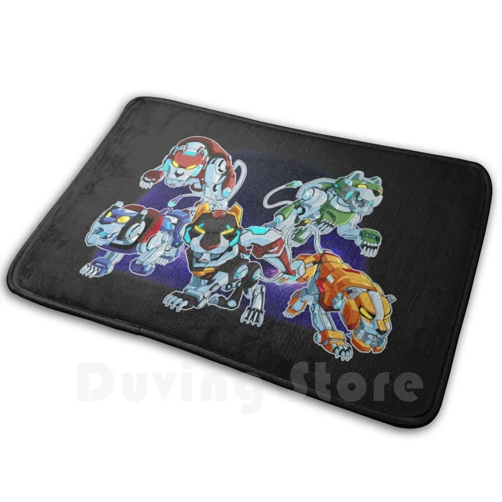 Lions Of Voltron Mat Rug Carpet Anti-Slip Floor Mats Bedroom Voltron Black Lion Red Lion Blue Lion Yellow Lion Green Lion Lance