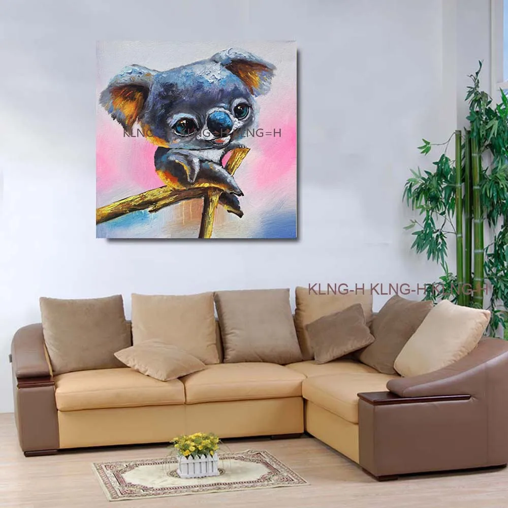 Handmade art animal modern new and high quality decorative oil painting is carrying the rose of the dogs home study hall in pain