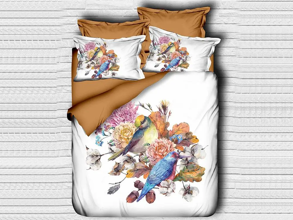 Best Class Digital Printed 3d Single Personality Duvet cover set Birds