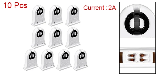Sourcing map 2PC AC500V 2A G13-F41A T8 G13 La douille lampe fluorescente base Blanc Sourcing map 2PC AC500V 2A G13-F41A T8 G13 La douille lampe fluorescente base Blanc