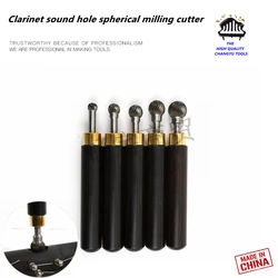 Clarinet sound hole Deformation chamfering spherical milling cutter repair tool 1 set of 5 Woodwind instrument maintenance tools