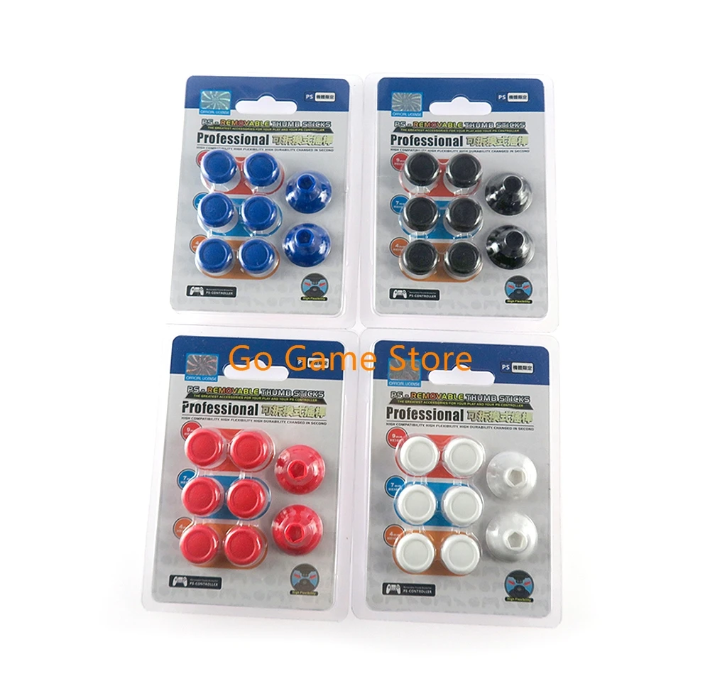 1 conjunto para controlador ps4 preto 8 em 1 para xbox um analógico joystick apertos tampas polegar vara joystick tampa apertos
