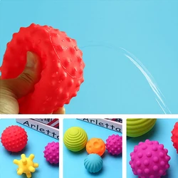 Textured Multi Ball Set soft develop baby tactile senses toy Baby touch hand training Massage ball Activity toys DS19