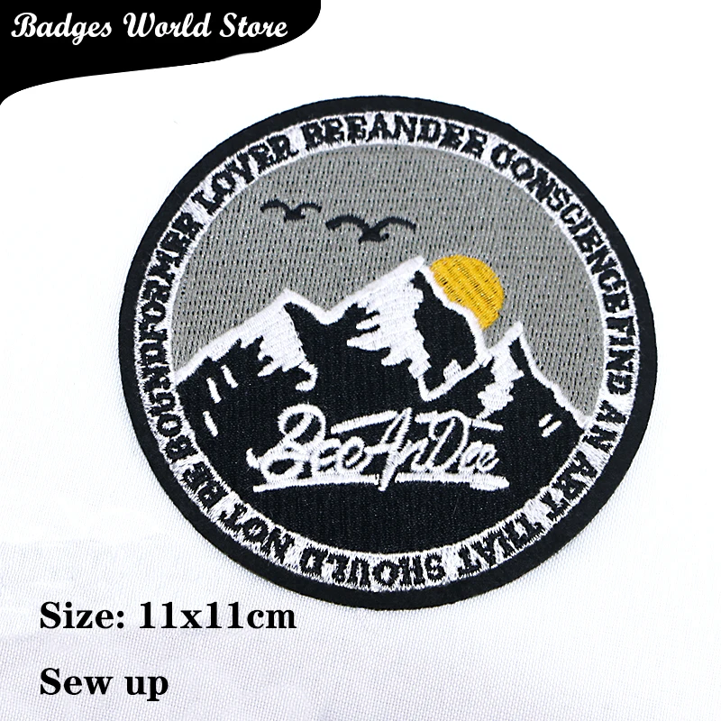 High-end Spacecraft Heart-shaped Sun Chenille Icon Embroidery Applique Patches For Clothing DIY Iron on Badges on the Backpack