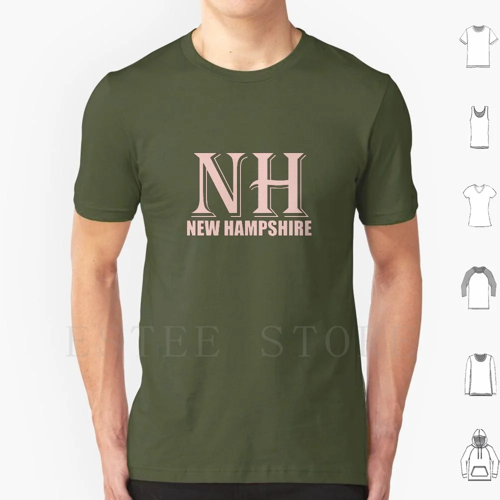 New Hampshire Pink T Shirt DIY Big Size 100% Cotton New Hampshire Hampshire New Nh Vermont Home State America Mountain Mountain