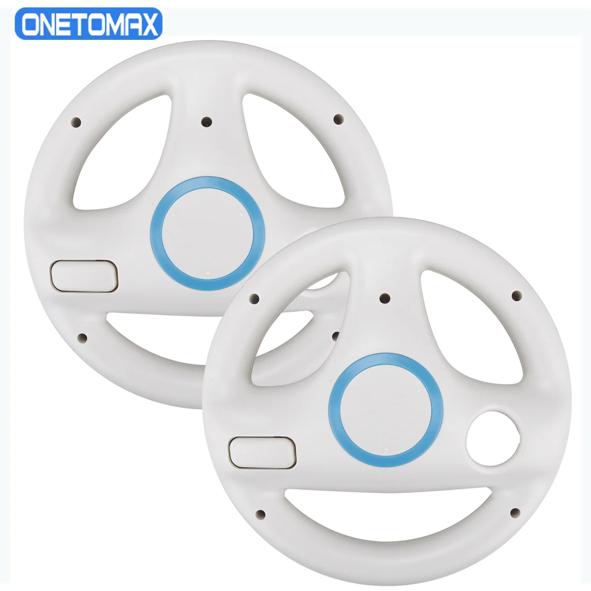 2Pcs Game Racing Steering Wheel for Nintendo Wii Kart Remote Controller Racing Game Steering Wheel Gamepad Games Control Wheels