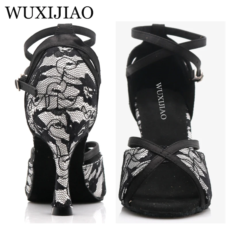 WUXIJIAO ladies shoes Jazz sneakers high heel dance shoes with rhinestones Latin dance shoes