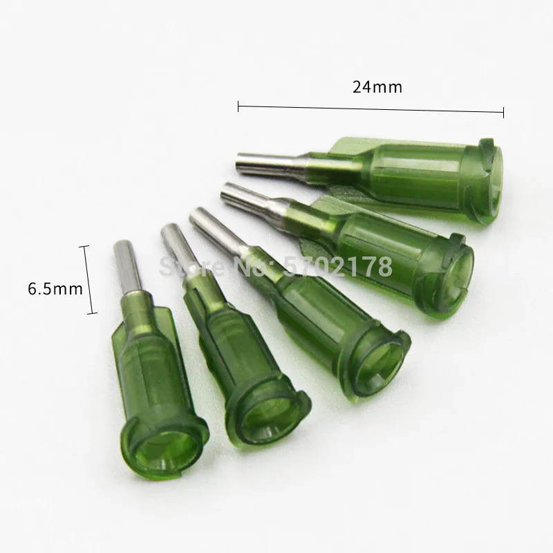 Dispensador de agulhas de plástico com 100 peças, dispensador de agulhas de precisão, suprimentos de dispensação, parafuso de assento de plástico, agulha de distribuição, 1/4 polegadas