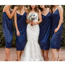 Summer satin maxi party dress for women #3