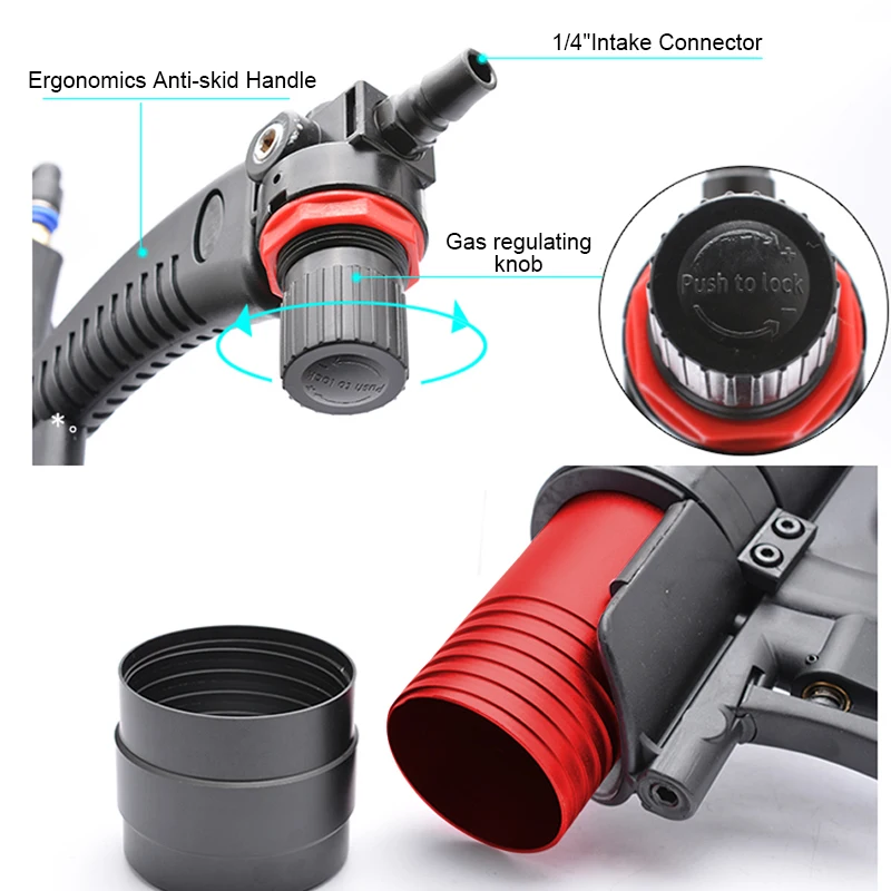 Tungfull Glass Rubber Grout Construction Tools Pneumatic Sealant Guns 310ml Air Guns Valve Silicone Sausages Caulking Tool Caulk