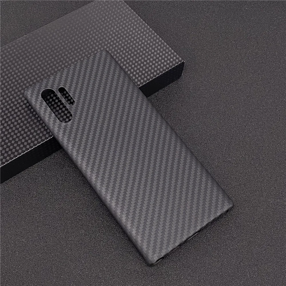 

Real Carbon Fiber Lens Protection Phone Case for Samsung Galaxy Note 10 Plus Carbon Fiber Hard Cover Cases