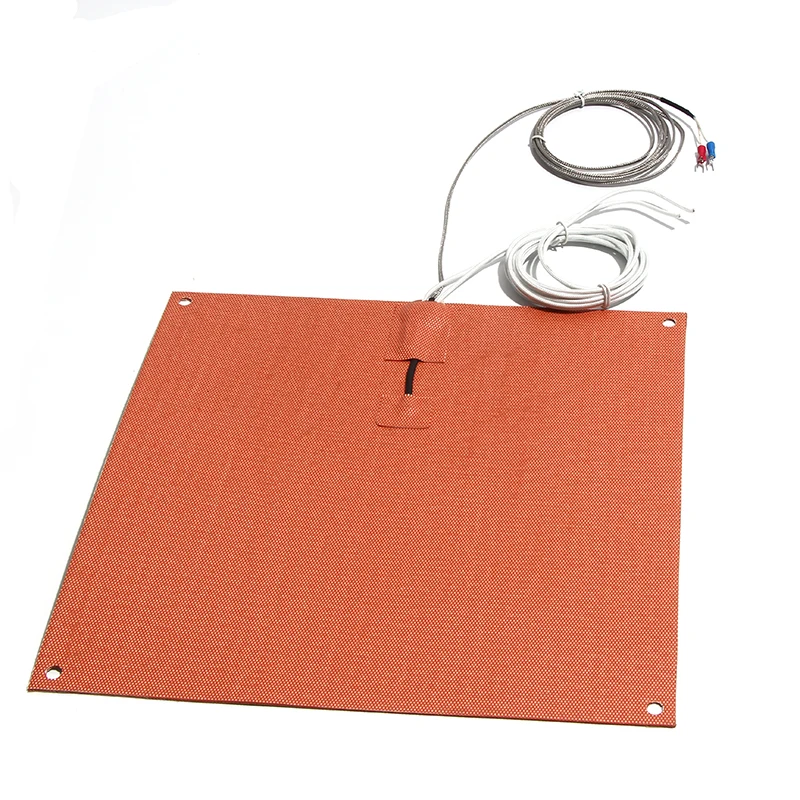 

20W-100W High Temperature Resist Silicone Heating Pad K Thermocouple 50mm/60mm/80mm/100mm Polyimide Film 3D Printer Heater