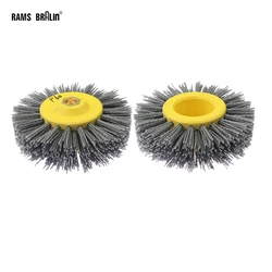 Cepillo de alambre abrasivo de nailon M14, rueda para pulir madera, muebles, piedra, afilado antiguo, 150x40mm, 1 unidad