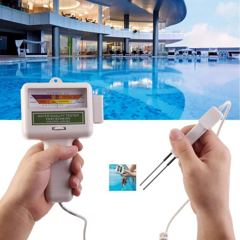 Portabel PC101 PH Tester Water Quality Monitor Meter Home Swimming Pool Chlorine Checker Spa Aquarium PH Test Tools Instrument