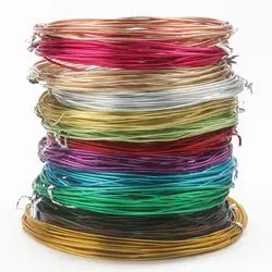 3-10Meters 1-3mm 14Colors Anadized Round Aluminum Wire For Jewelry Making Findings Necklace Bracelet Beading Aluminum Craft Wire